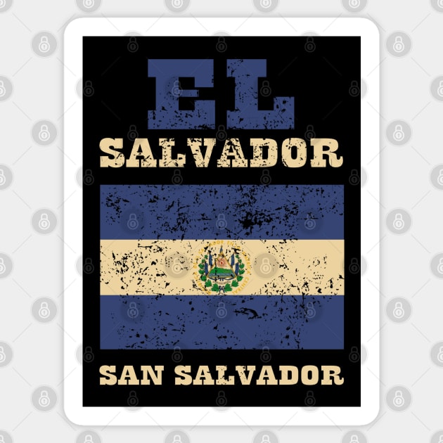 Flag of El Salvador Sticker by KewaleeTee